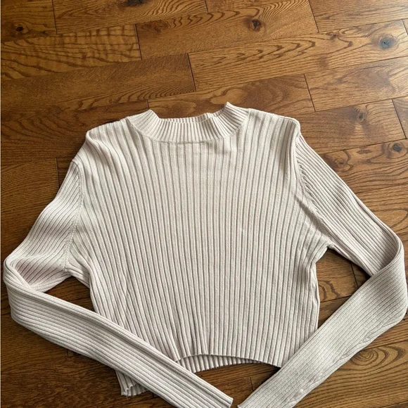 Garage Light Pink Ribbed Crop Top - Picture 2 of 4